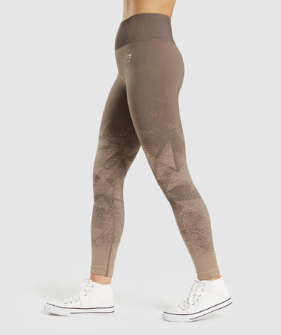 Leggins Gymshark Adapt Ombre Seamless Mujer Marrones | CO 2929GSO